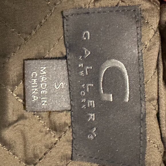 Gallery New York Women’s Quilted Hooded Jacket – Taupe Brown – Size S - Picture 4 of 6